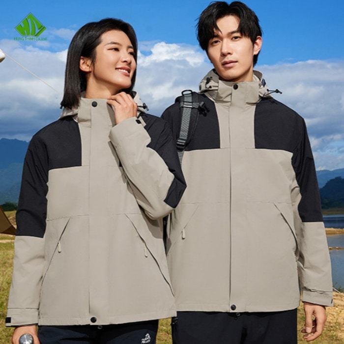 May Áo Khoác Đồng Phục Cao Cấp, Giá Rẻ, Theo Yêu Cầu 131 Ao khoac dong phuc mau ghi nhat phoi be 1