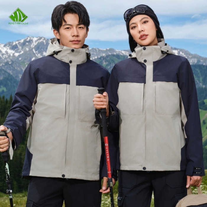 May Áo Khoác Đồng Phục Cao Cấp, Giá Rẻ, Theo Yêu Cầu 121 Ao khoac dong phuc mau ghi phoi xanh den (2)