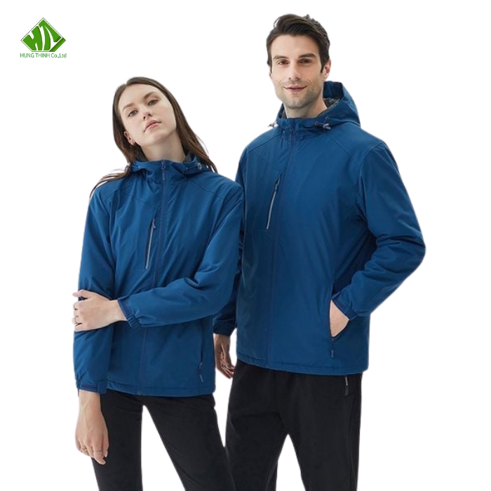 Ao khoac dong phuc mau xanh duong dam