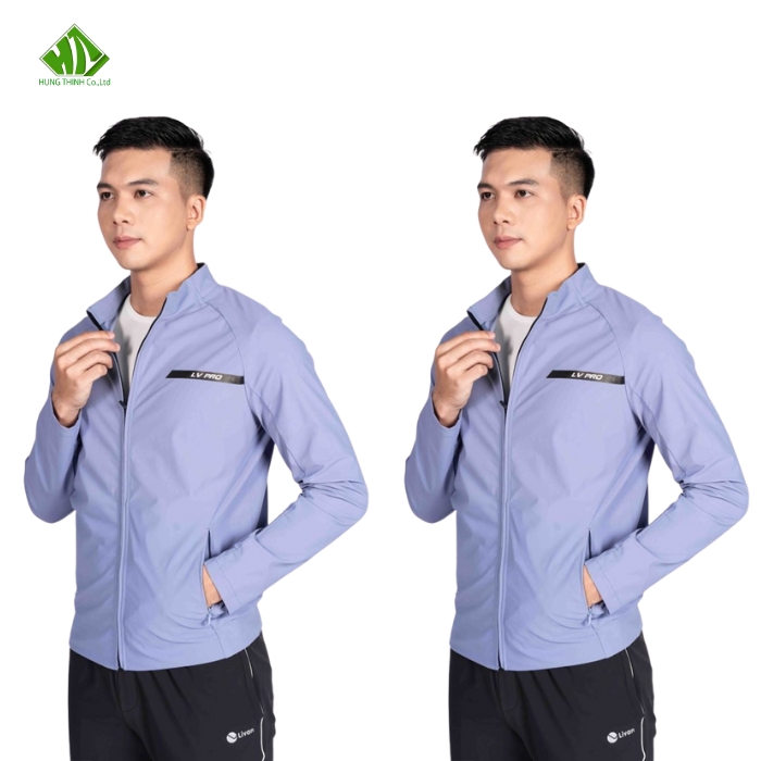 Ao khoac gio the thao mau tim lavender nhat