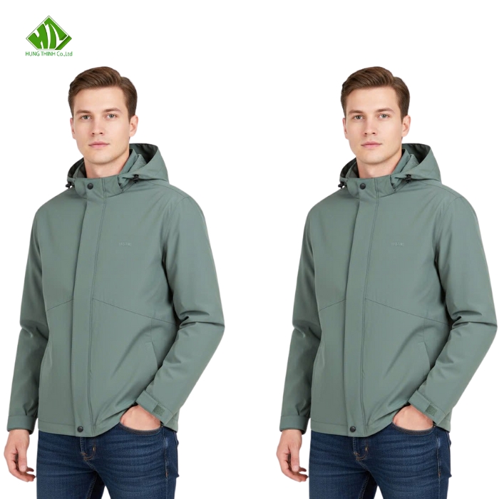 Ao khoac gio the thao mau xanh xam