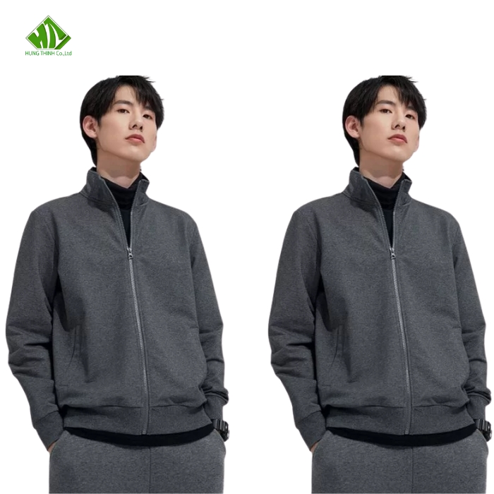 Ao khoac ni mau xam dam