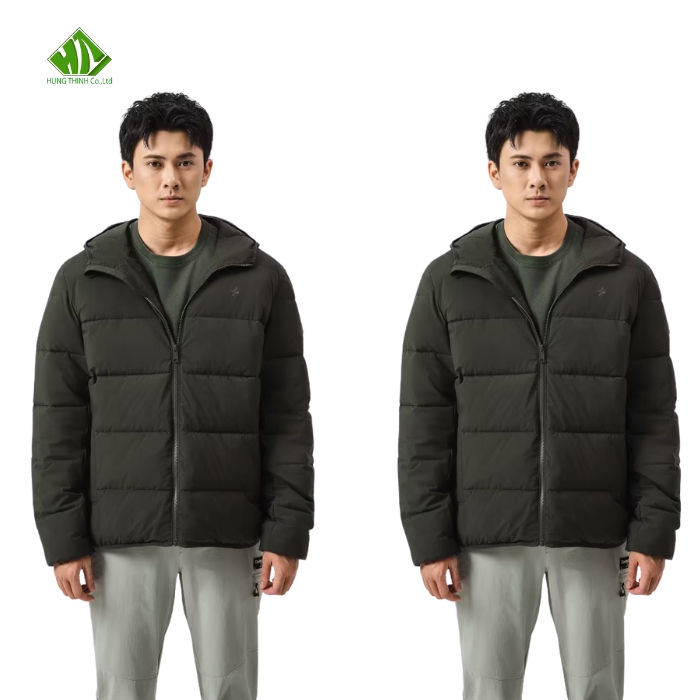 Ao phao mau xanh reu dam