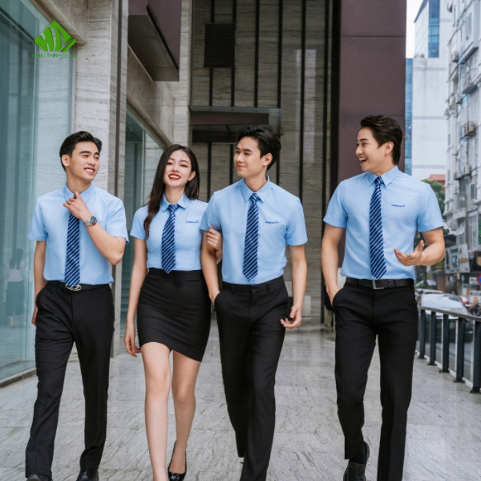 Ao so mi dong phuc Eximbank mau xanh (2) Ao so mi dong phuc Eximbank mau xanh (2)