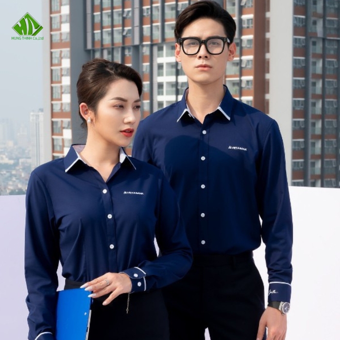 Ao so mi dong phuc VietABank mau xanh đen (1)