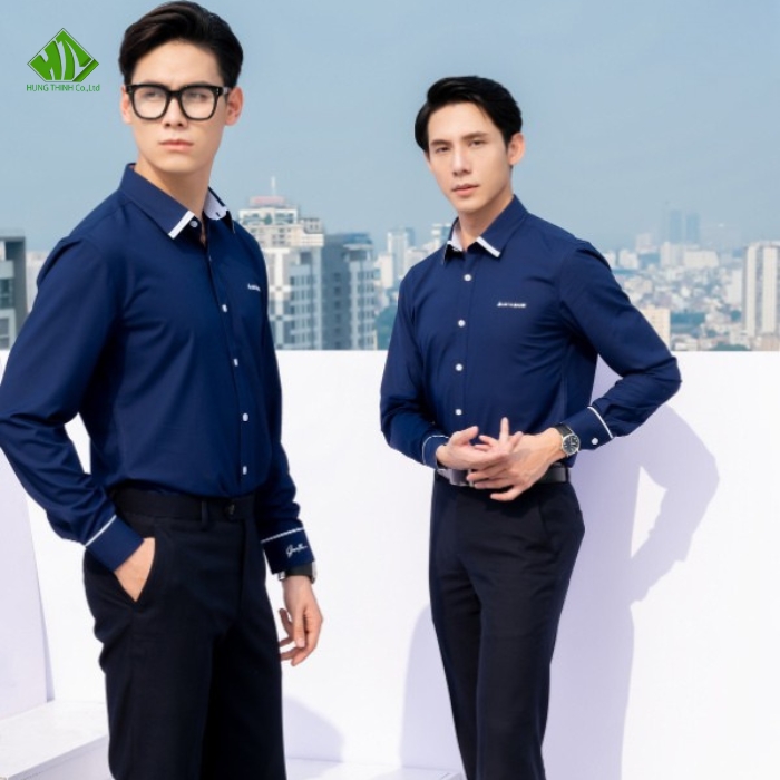 Ao so mi dong phuc VietABank mau xanh đen (2)