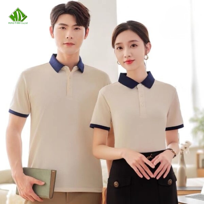 Ao thun dong phuc mau be phoi co tim 01