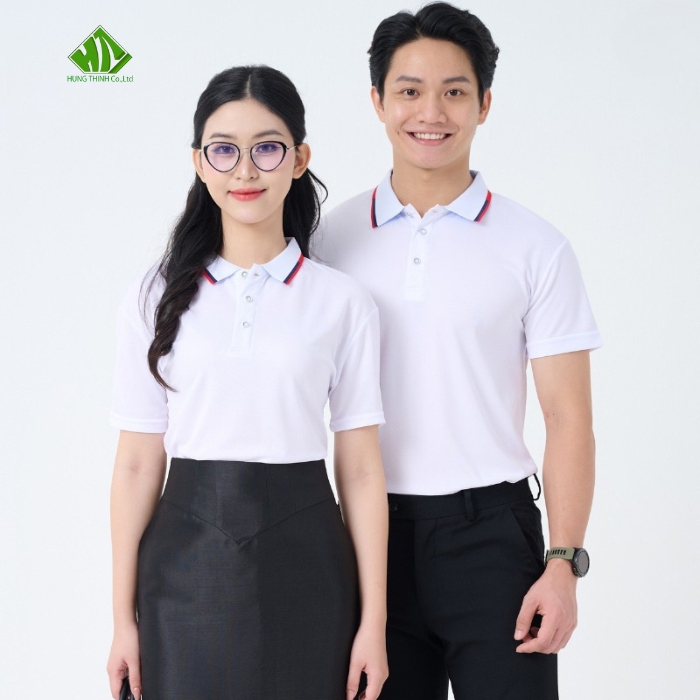 Ao thun dong phuc mau trang