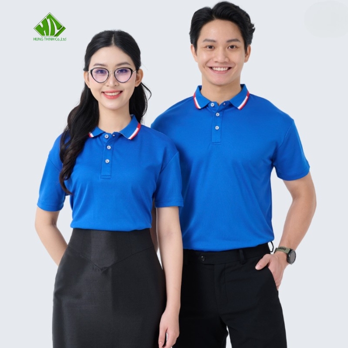 Ao thun dong phuc mau xanh bich