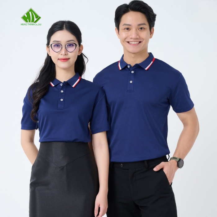 Ao thun dong phuc mau xanh than