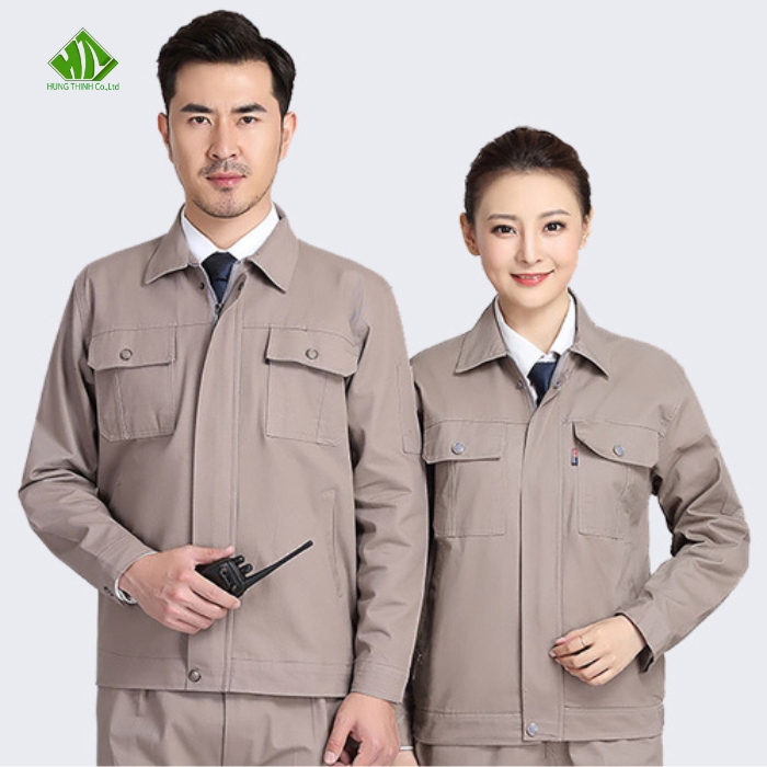 Dong phuc bao ho lao dong mau nau be