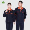 Dong phuc bao ho lao dong mau xanh den phoi cam