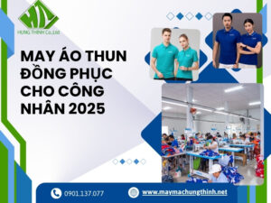 May áo thun đồng phục cho công nhân 2025