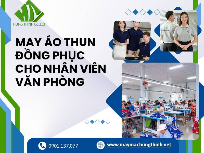 May áo thun đồng phục cho nhân viên văn phòng