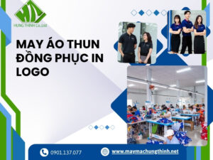 May áo thun đồng phục in logo