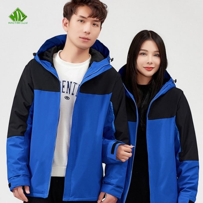 May Áo Khoác Đồng Phục Cao Cấp, Giá Rẻ, Theo Yêu Cầu 133 ao khoac dong phuc mau xanh duong phoi den