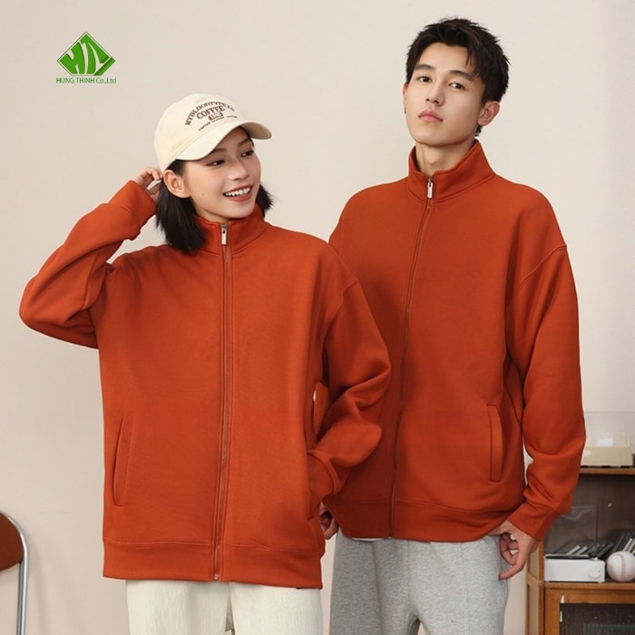 Ao gio dong phuc mau nau cam