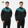 Áo khoác đồng phục màu đen phối xanh ngọc bích 2 Ao khoac dong phuc mau den phoi xanh ngoc bich