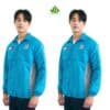Áo khoác đồng phục màu xanh dương phối xám nhạt 2 Ao khoac dong phuc mau xanh duong phoi xam nhat