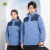 Áo khoác đồng phục màu xanh dương phối xanh navy đậm 1 Áo khoác đồng phục màu xanh dương phối xanh navy đậm